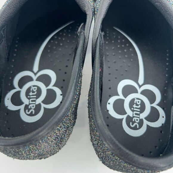 Sanita Pro Womens Clog Size 36 5 Textured Black Leather Work Nursing Shoe - Picture 8 of 14